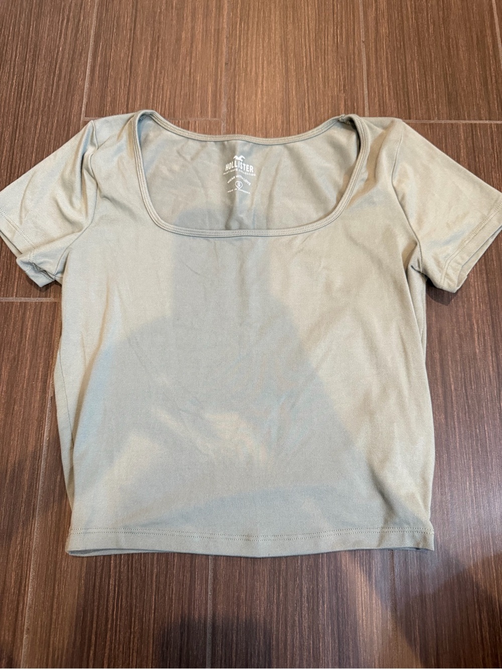 Hollister Sage Green Scoop Crop Top